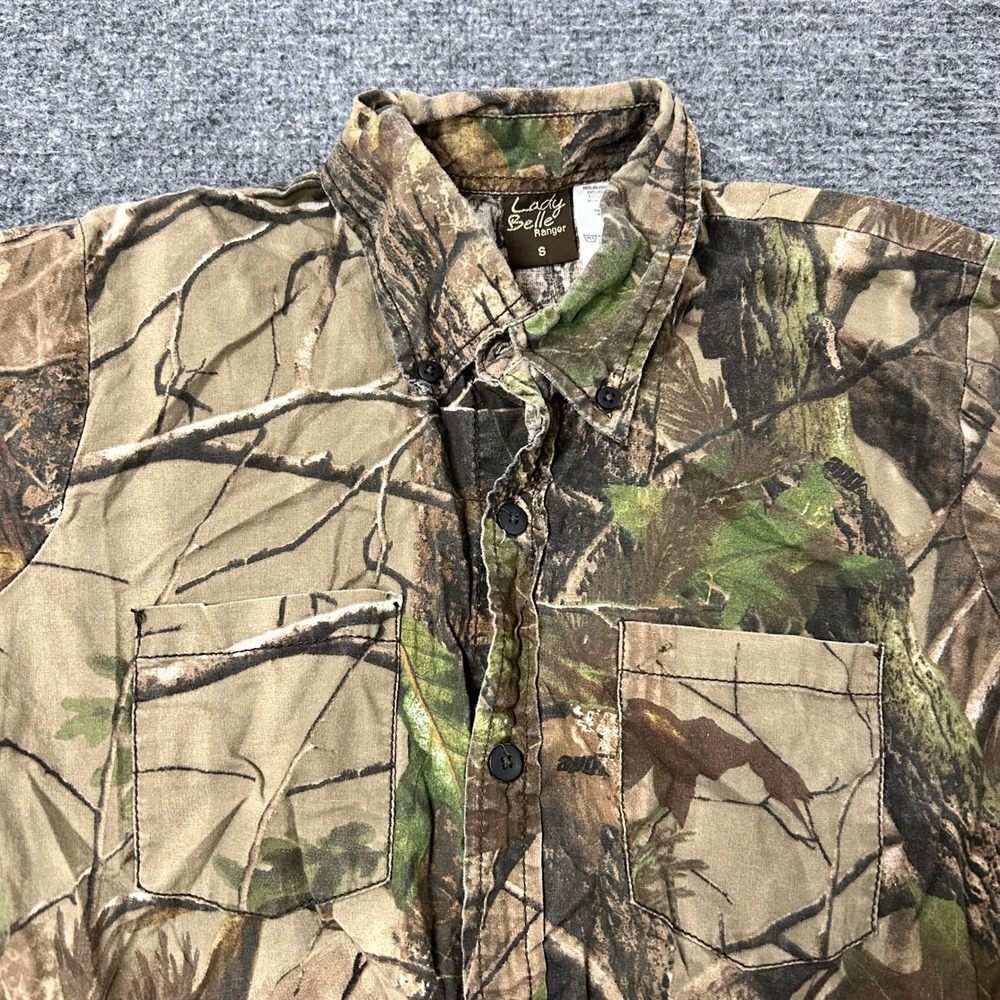 Lady Belle Ranger Shirt Womens Size S Camo Cotton Long Sleeve Hunting Button Up